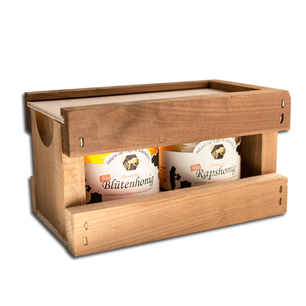 Geschenkverpackung mit Deckel für zwei 500 Gramm Gläser