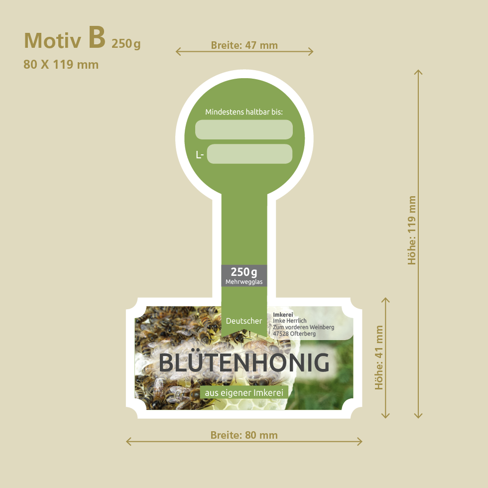 Honigetiketten mit Deckelsiegel-Copy