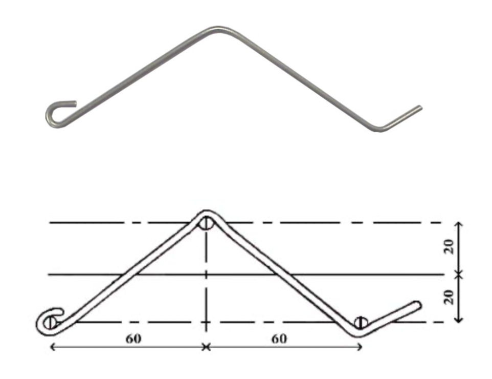 Drahtklammern, Verbindungsklammern für Beuten, original Nicot